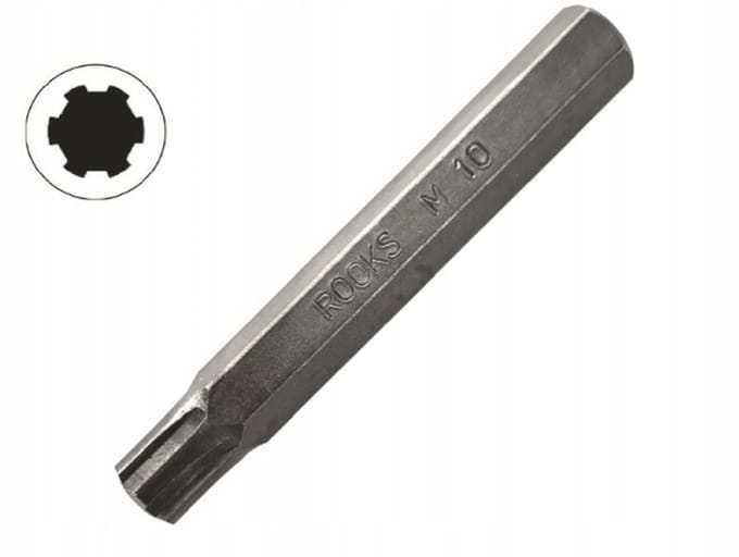 Rooks Ribe Bit M6 x 75mm, 3/8", 20 Stuks, S2 Staal