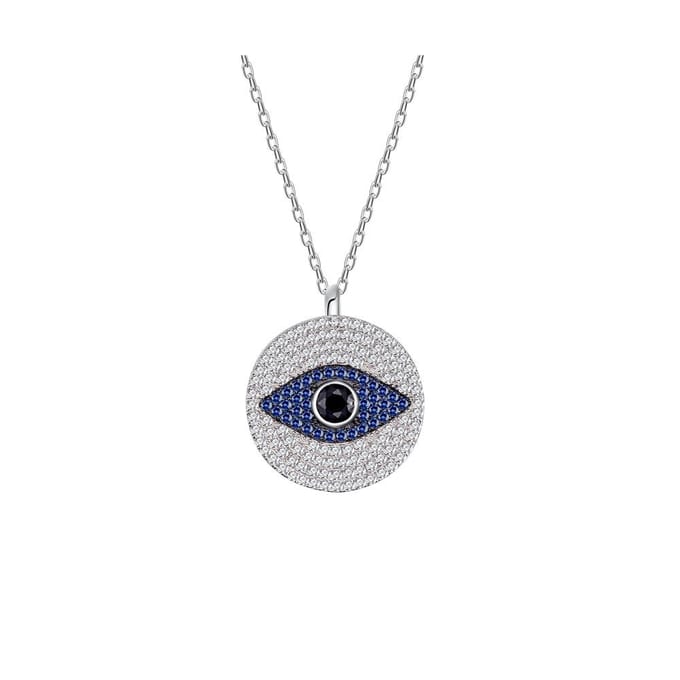 S925 Sterling Zilver Devil's Eye Ketting Dames Instagram Sieraden white