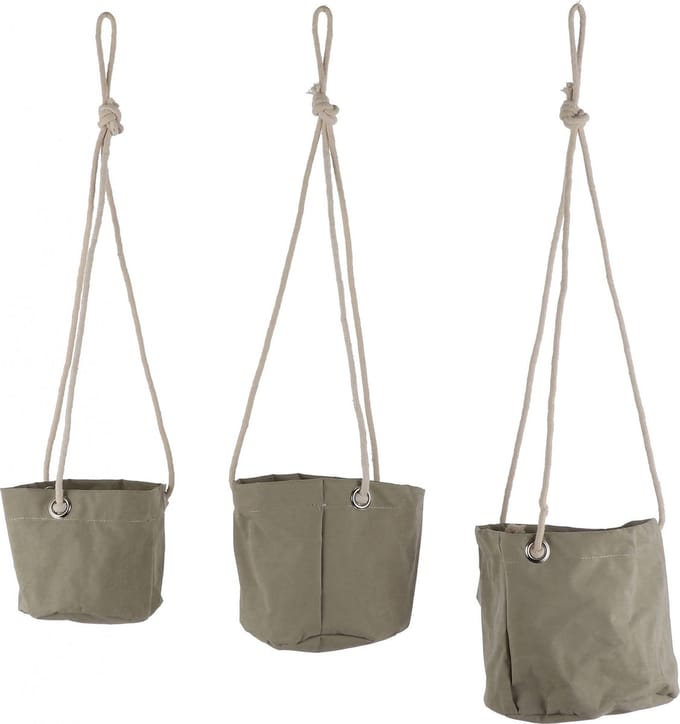 Mica Decorations Pot Flexi Hangend 17 X 18 Cm Groen 3 Stuks