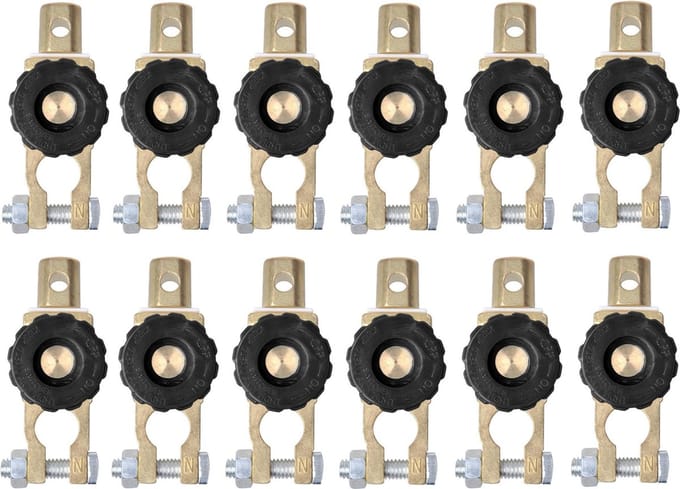 ProPlus Accupoolklem met stroomonderbreker - Ø 17,5 mm - Min pool - 12 stuks