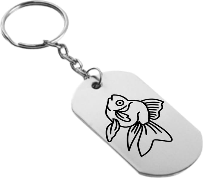 Akyol - goudvis sleutelhanger - Goudvis - goudvis liefhebber - huisdier - 54 x 29mm
