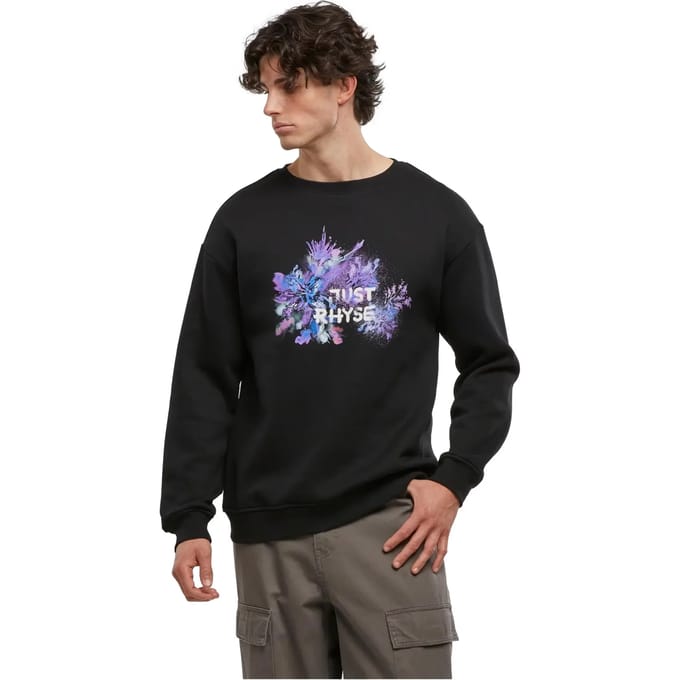 Just Rhyse - Firework Sweater/trui - L - Zwart/Paars