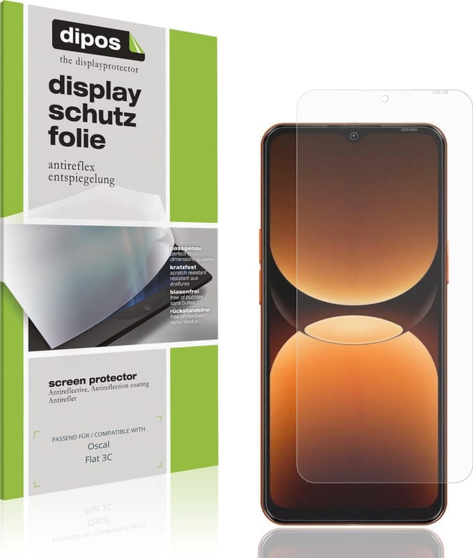dipos – 4x Matte Beschermfolie geschikt voor Oscal Flat 3C | Krasbestendige & antireflecterende Screenprotector Ultra-Thin