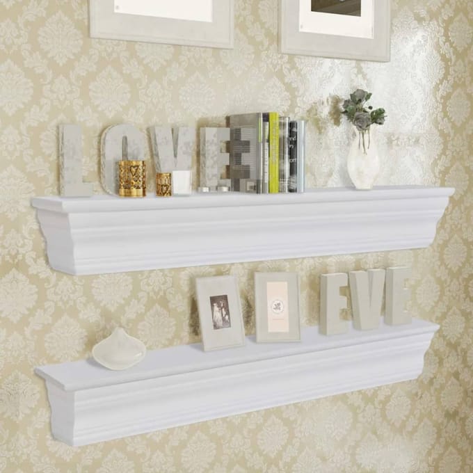 vidaXL - Wandschappen - Aaliyah - 2 - st - wit