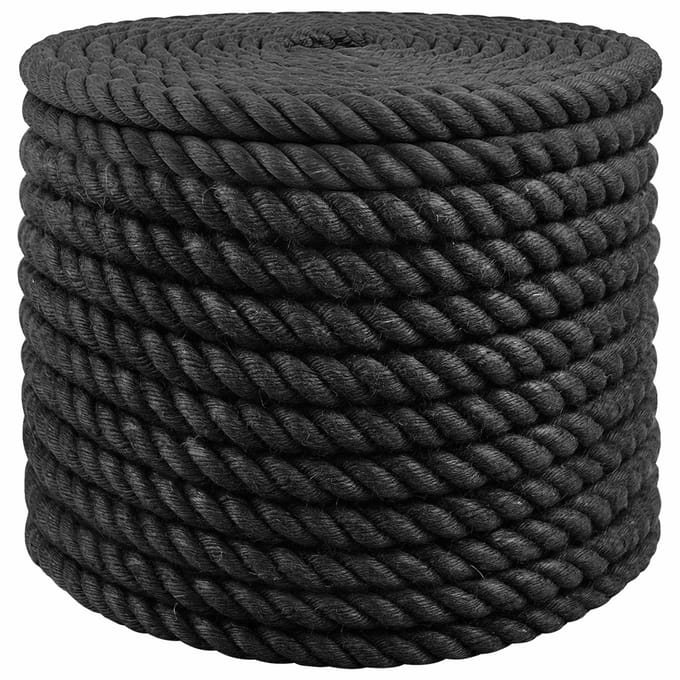 vidaXL - Jute - Touw - 160 - mm - 25 - m - Zwart - 100% - Tossa - jute