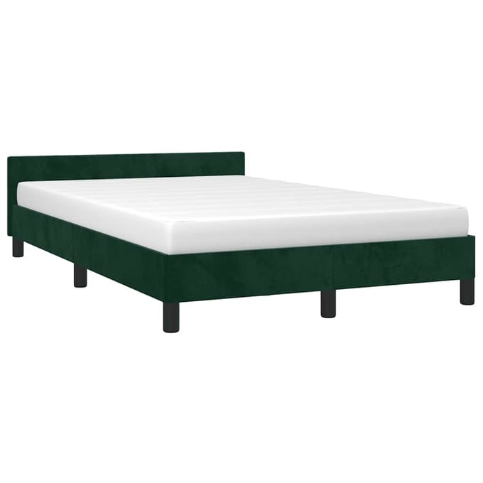 vidaXL - Bedframe - zonder - matras - 120x200 - cm - fluweel - donkergroen