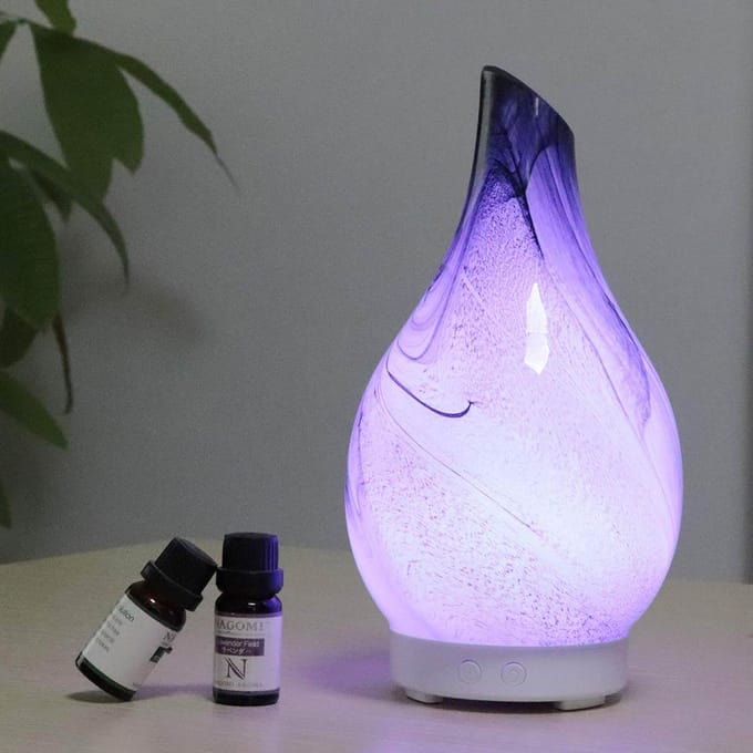 100ml Aromatherapie Ultrasone Luchtbevochtiger Houtnerf Essentiële Olie Diffuser gray