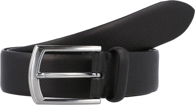 LLOYD Leren Riem Leather Belt 3.5 W90 Black Zwart