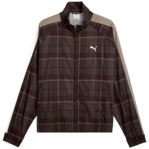 Blazer Puma Yellow T7 Relaxed Tartan Woven Track Jacket