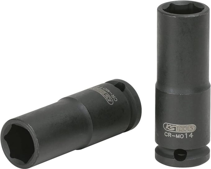 Krachtdopsleutel Zeskant 3/8" Lang Model 8mm voor Zwaar Gebruik