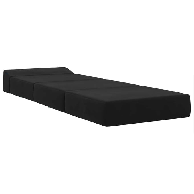 vidaXL - Vouwbare - Sofa - Bed - Zwart - 70 - x - 60 - x - 63 - cm - Fluweel