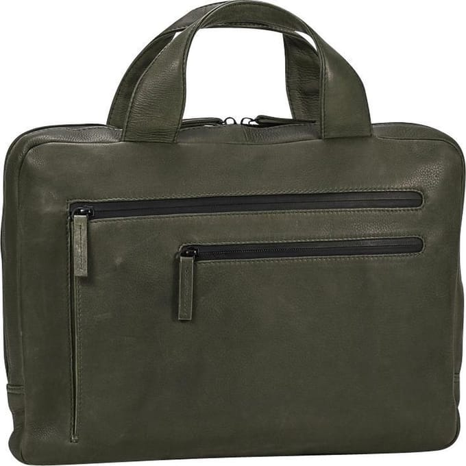 Leonhard Heyden Den Haag laptoptas 1-vaks 13 inch - Olijf