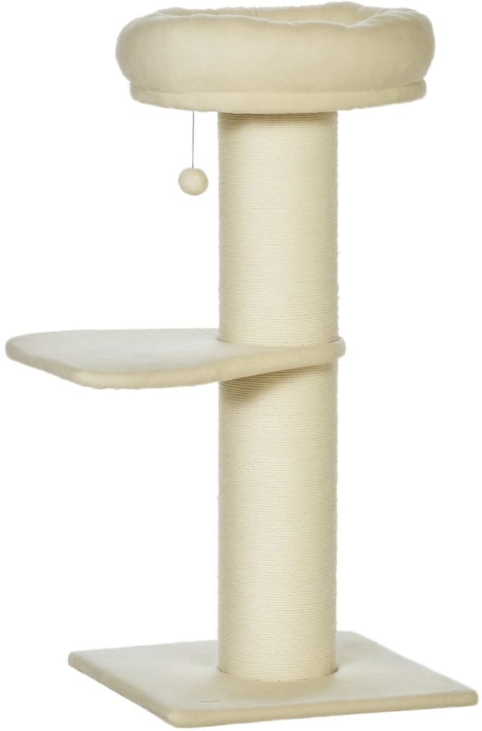 PawHut-kattenboom-knuffel-48,5x48,5x105cm-Beige