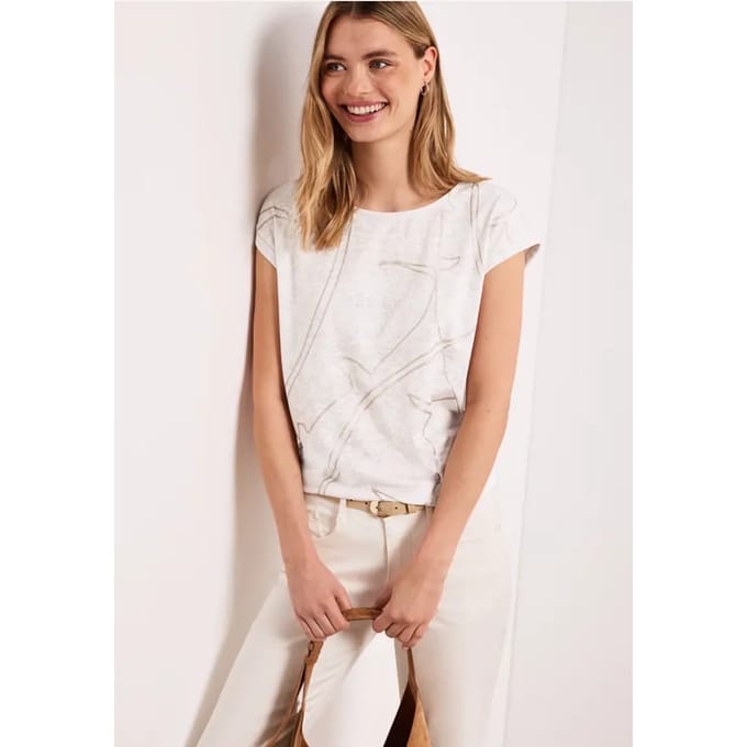 Shirt met burn-out look