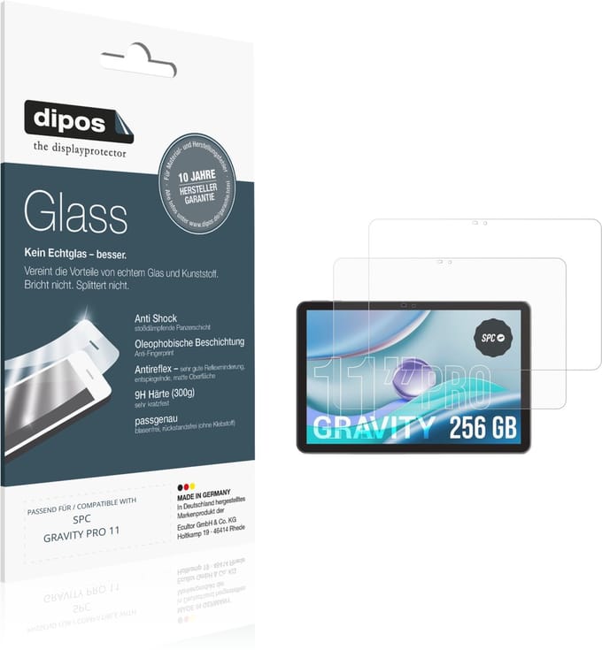 dipos – 2x Matte Pantserfolie geschikt voor SPC GRAVITY PRO 11 | 9H Screenprotector