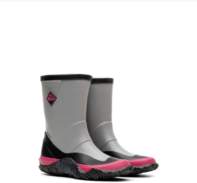 Muck Boot Forager Kid's | Grijs/Roze - Regenlaarzen - Maat 27 -