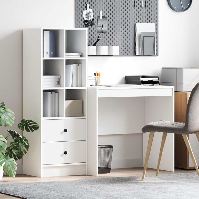 vidaXL - Bureau - Wit - 135,5 - x - 50 - x - 127 - cm - 2 - st