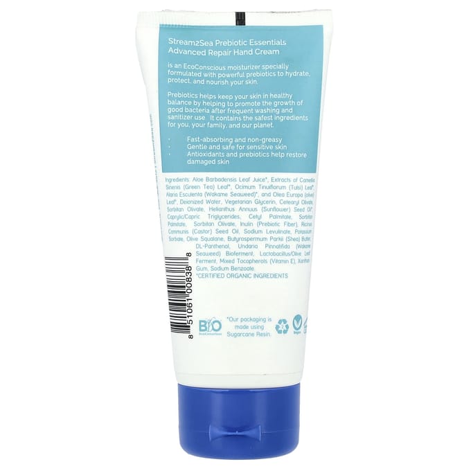 Stream2Sea, Prebiotic Essentials, Hand Cream, Unscented, 90Ml (3Fl Oz) beige