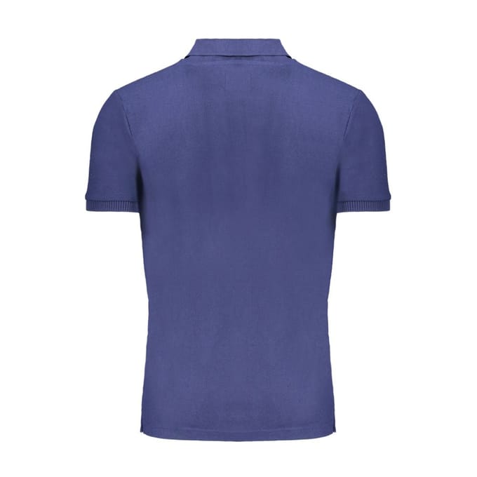 Gianmarco Venturi Blauwe Katoenen Heren Polo Shirt