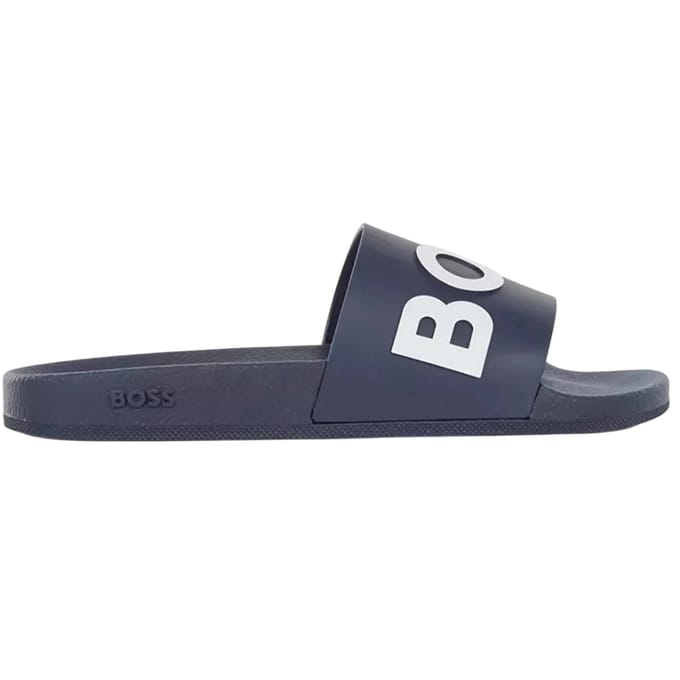 Boss Sliders met herenlogo (Donkerblauw)