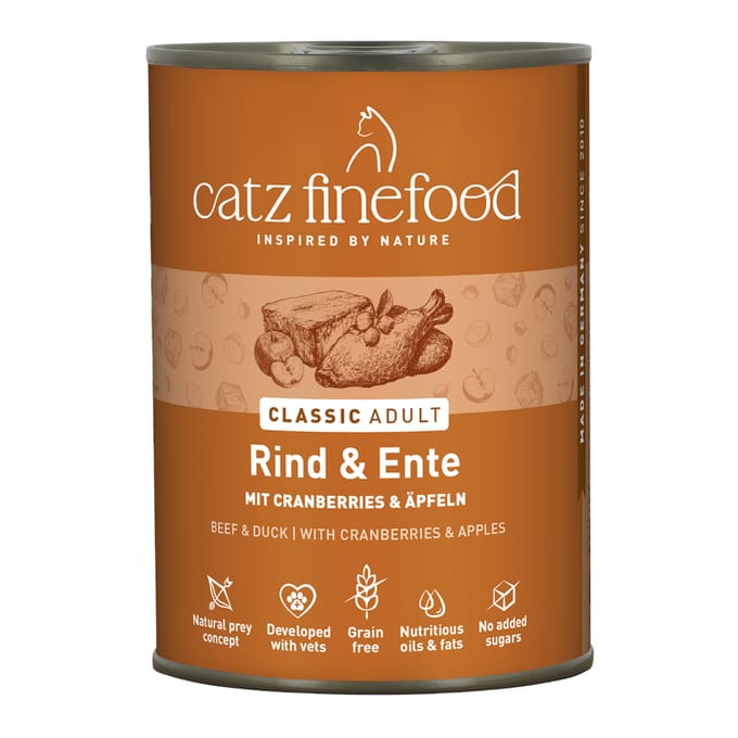 6x400g Rund & Eend catz finefood Kattenvoer nat