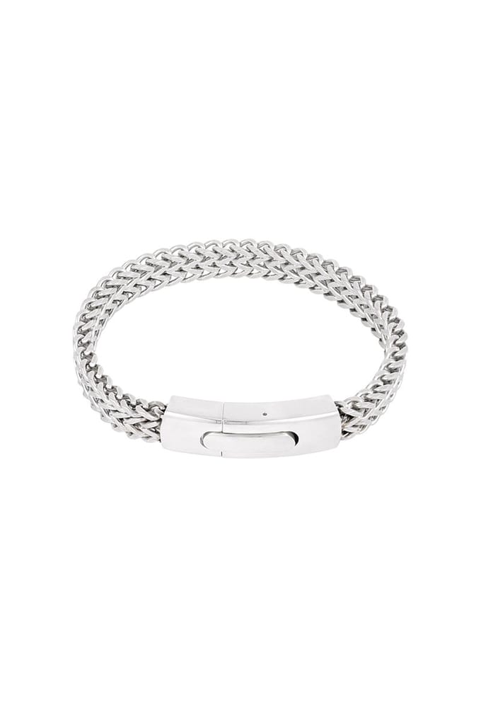 Heren armband steel stripe
