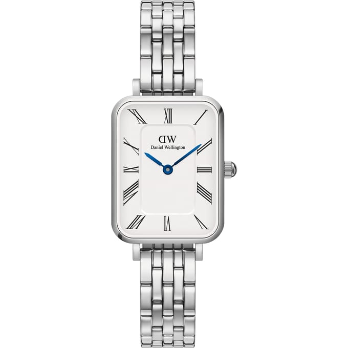 Daniel Wellington DW Watch Quadro Roman Numerals 5-Link Silver 20x26mm