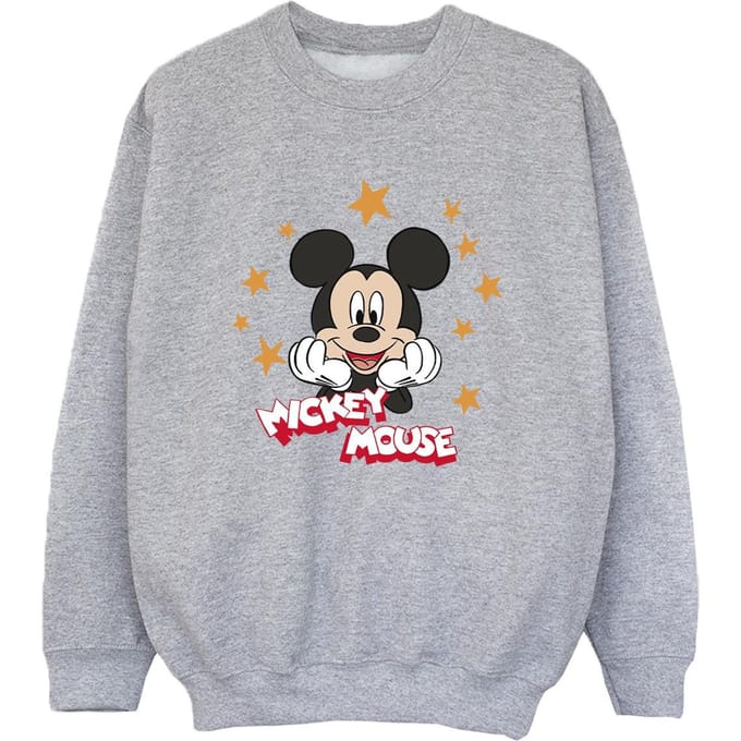 Disney Jongens Mickey Mouse Sterren Sweatshirt (Sportgrijs)