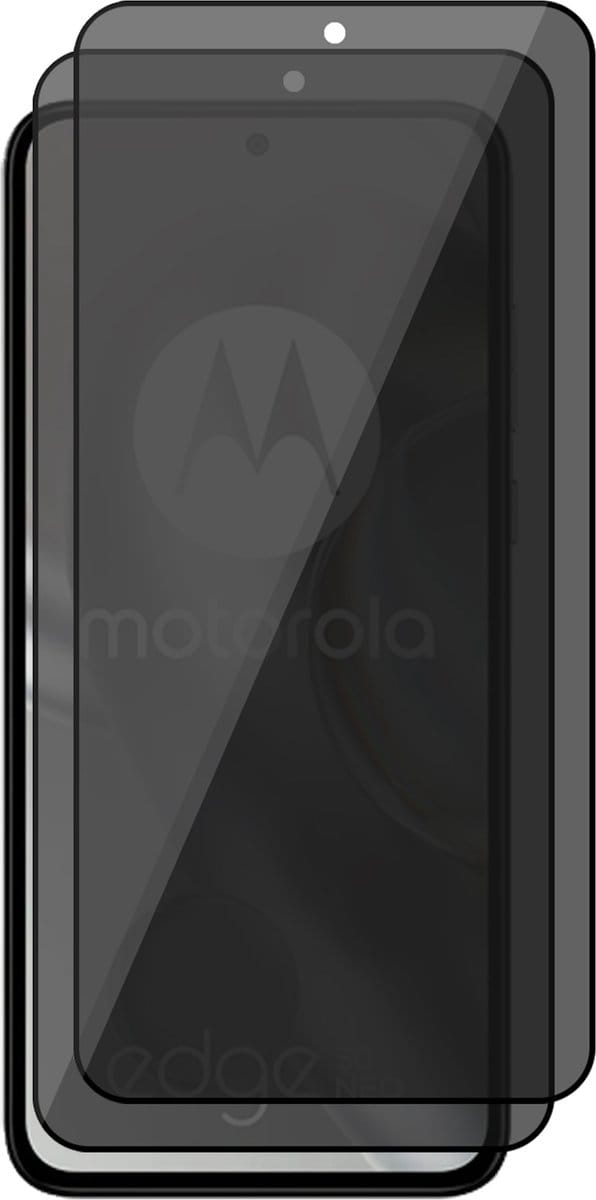 Privacy Screenprotector geschikt voor Motorola Edge 30 Neo - 2x Volledig Dekkend Glas Screen Protector
