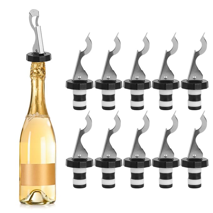 10 STKS Wijnflesstopper Champagne Stopper Herbruikbare Wijn Vacuüm Plug Tool Bar Keukenaccessoires gray