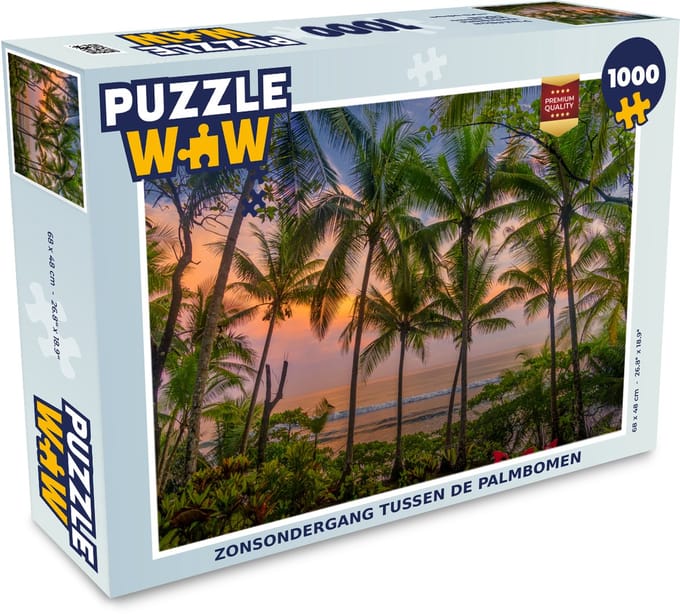 Puzzel Palmboom - Tropisch - Zee - Legpuzzel - Puzzel 1000 stukjes volwassenen