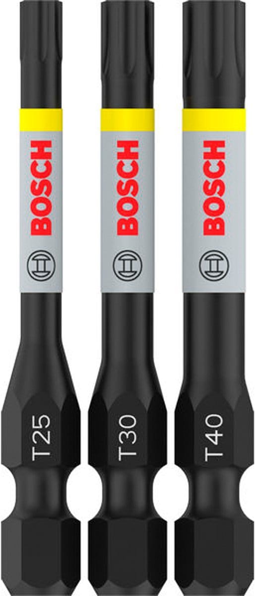 Bosch 3 PRO BITS IMPACT T25 T30 T40 55MM