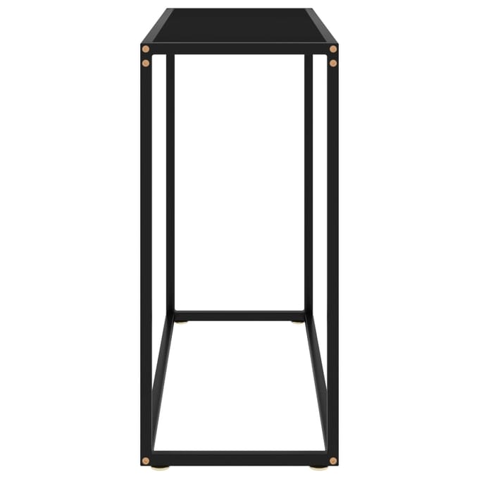 vidaXL - Wandtafel - 80x35x75 - cm - gehard - glas - zwart