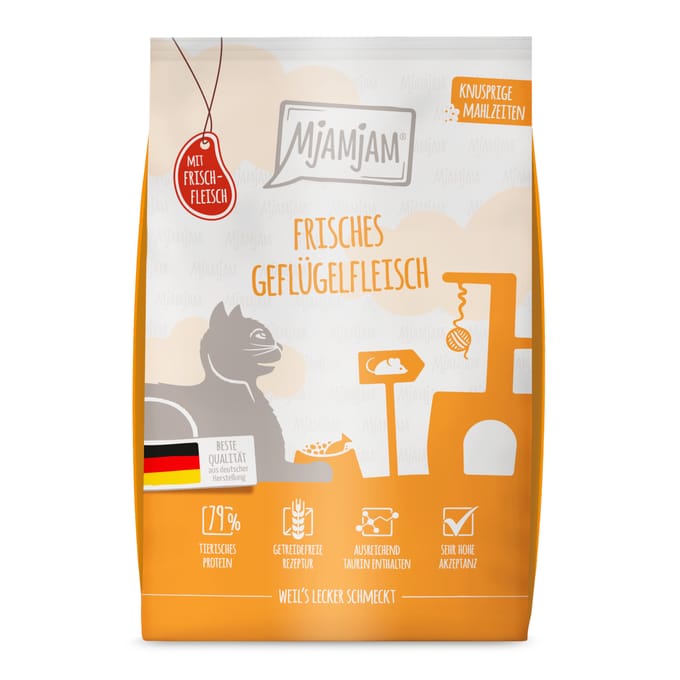1,5kg MjAMjAM Knapperige Maaltijden Gevogelte Kattenvoer droog