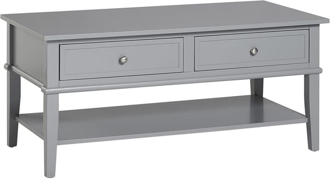 Notio Living Franklin Salontafel – 2-Laden – MDF Grijs – Stijlvoll