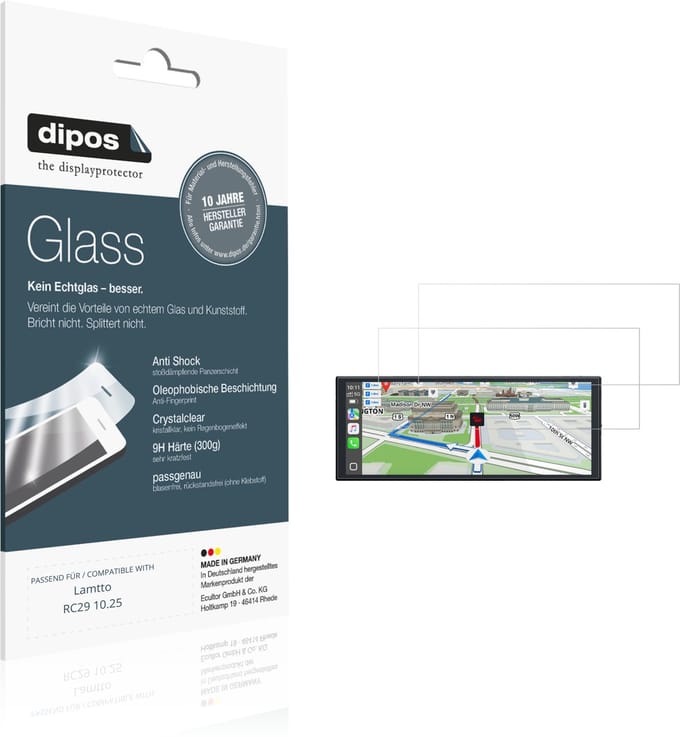 dipos – 2x Pantserfolie geschikt voor Lamtto RC29 10.25 | 9H Screenprotector