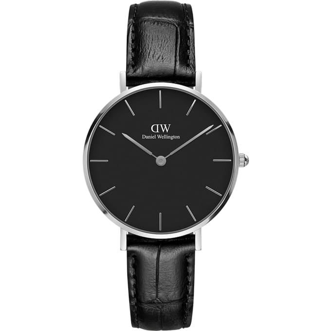 Daniel Wellington DW Watch Petite Reading Black Silver 32mm