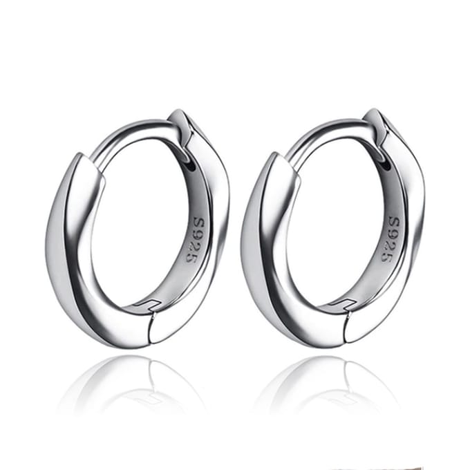 Tom Jaxon Heren Oorbellen - Twist Zilver-12mm