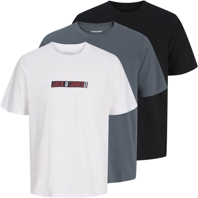 JACK&JONES - JJMUNK TEE SS CREW NECK 3PK MP Heren T-shirt