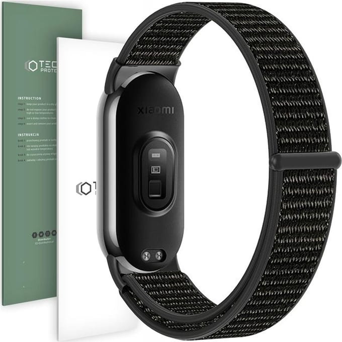 Tech-Protect Nylon Strap for Xiaomi Smart Band 8 / 8 NFC - Black