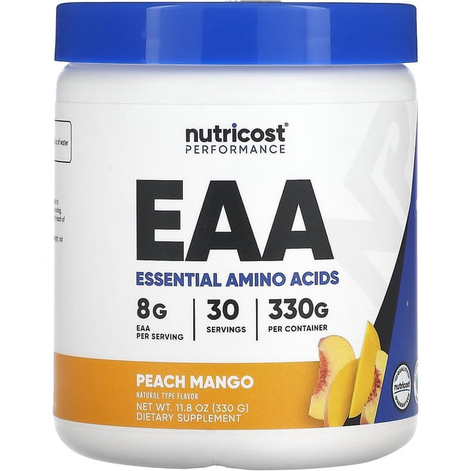 Nutricost, Atletische Prestaties, EAA Poeder, Perzik Mango, 11.8 oz (330 g)