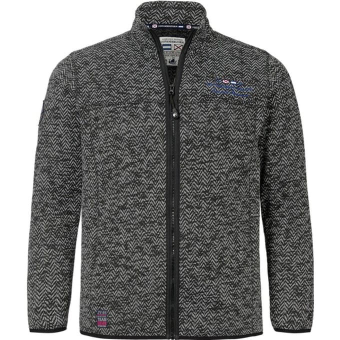 Gebreid fleece vest KOLMUND zwart