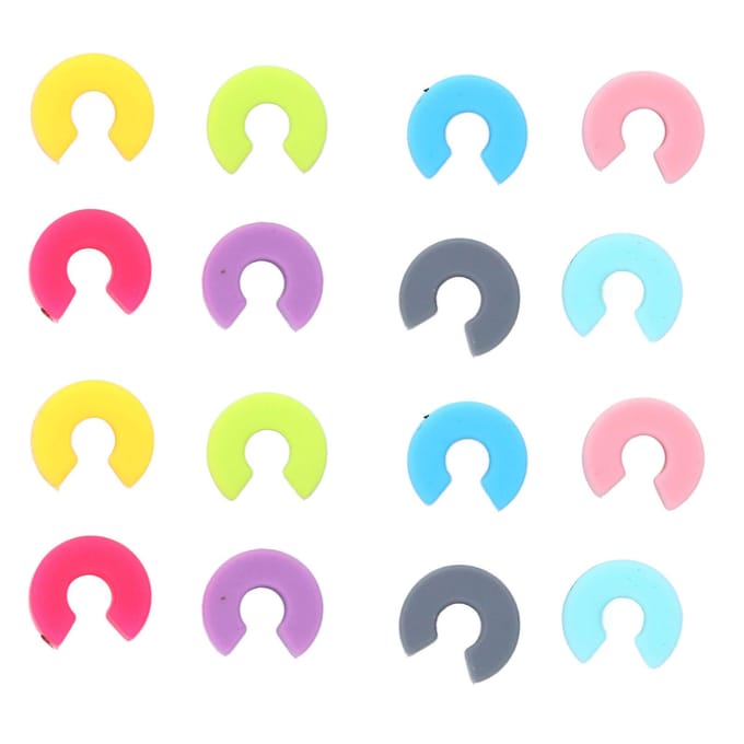 16 STKS Mini Cirkel Siliconen Wijnglas Marker Beker Identificatie Ring Herkenner Label pink