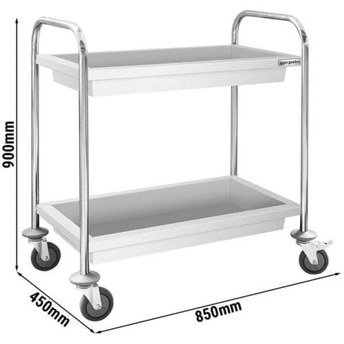 GGM Gastro Servierwagen - 850x450mm - mit 2 Wannen