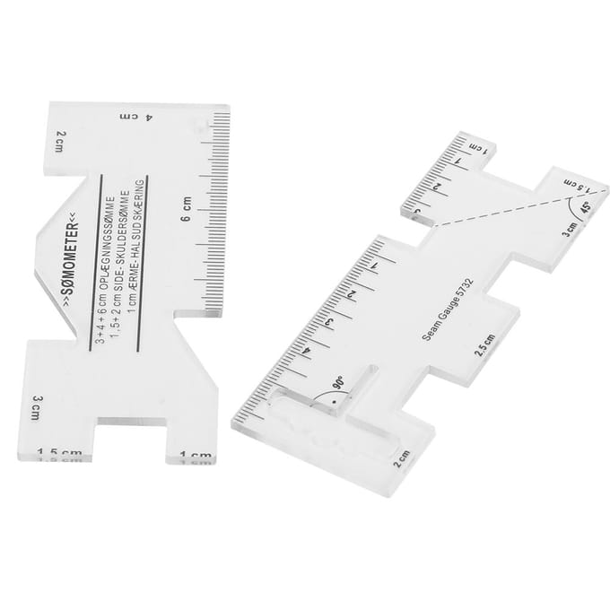 2 stuks patchwork liniaal mini huishoudnaaimachine sjabloon kledingmaat treksteek white
