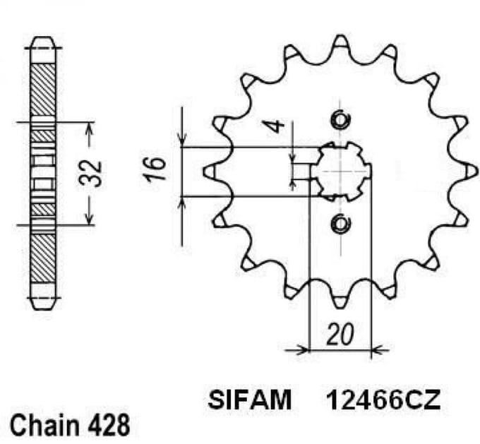 Pignon de sortie de boite Sifam pour Auto Neuf