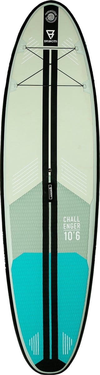 Brunotti - Challenger SUP Board Opblaasbaar - Compleet Paddle Board met Leash - Multifunctioneel Windsurf Mastplaat - Blauw - 10'6