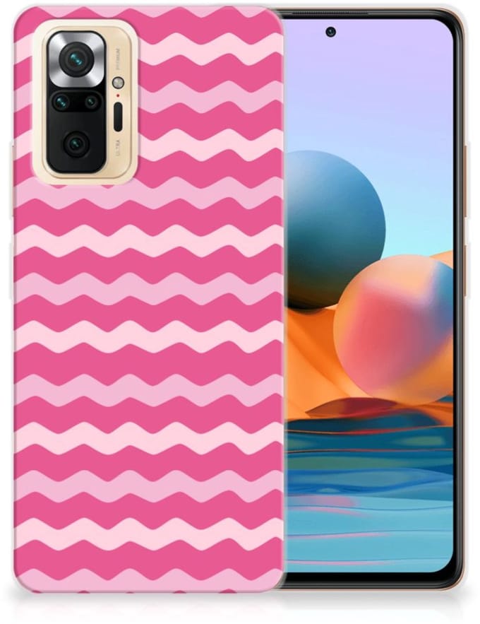 Xiaomi Redmi Note 10 Pro TPU bumper Waves Pink