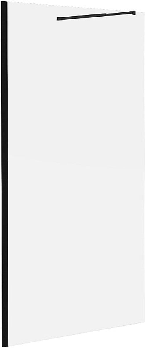 Vente-unique Inloopdouchewand - Mat zwart - Antikalkglas van 8 mm - 120 x 200 cm - DAREN