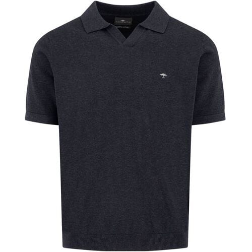 Fynch-Hatton Polo Shortsleeve Superfine Cotton Charcoal / male